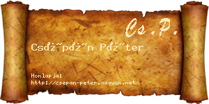 Csépán Péter névjegykártya