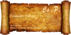 Csépán Péter névjegykártya